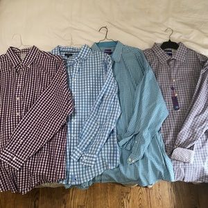 Lot of 4 Men’s XXL Checkered Button-Ups